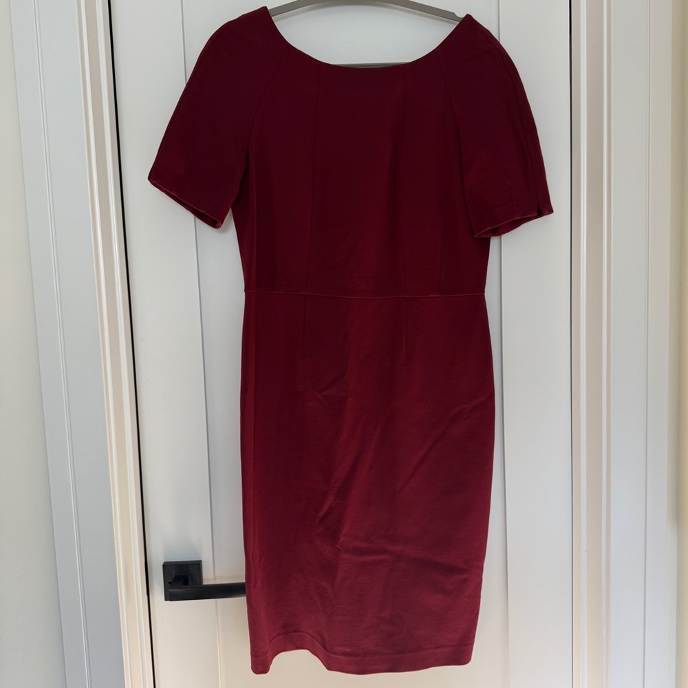 Brooks Brothers Burgundy Midi Dress